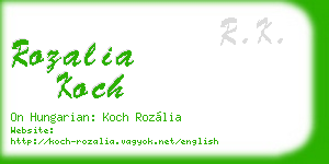 rozalia koch business card